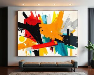 Embrace Modernism with Large Canvas Painting